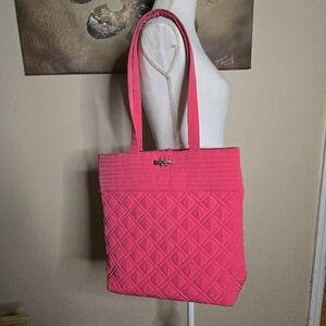 Vera Bradley Pink Quilted Tote Geranium